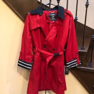 Vince Camuto red trench coat XL